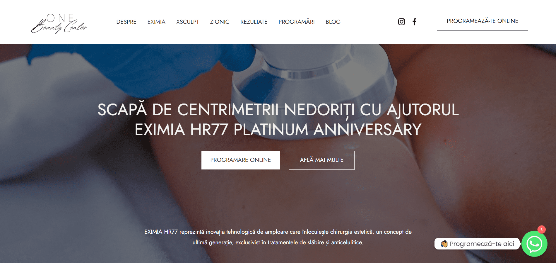 Website One Beauty Center - Smart Growth Marketing Agency - Complete Smart Marketing Services: Branding, Web Design, Graphic Design, Soft & Custom App Dev, Strategy, Email & SMS Marketing, Content Marketing, Paid Media, Market Opportunities, Accelerated Growth Cluj Napoca, Baia Mare, Romania.